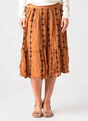 Fustă midi mărime normală maro VERO MODA femeie
