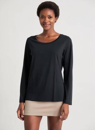 Tricou mâneci lungi mâneci lungi negru PAKO LITTO femeie