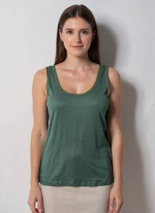 Top elasticitate fără mâneci verde GRACE & MILA femeie