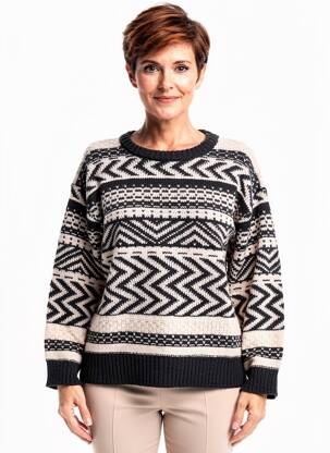 Pulover elasticitate mâneci lungi negru PAZ TORRAS femeie