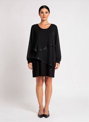 Rochie scurtă mâneci lungi mâneci lungi negru ALAIN MURATI femeie
