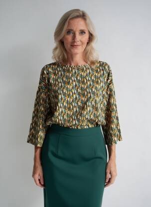 Tricou mâneci 3/4 mâneci 3/4 galben JENSEN femeie