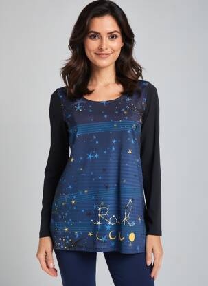 Tricou mâneci lungi mâneci lungi negru ANATOPIK femeie
