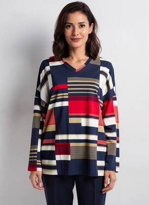 Tricou mâneci lungi mâneci lungi albastru MASAI femeie