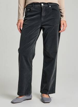 Pantalon drept închidere cu fermoar sub clapetă cu nasturi mărime normală negru CLOSED femeie