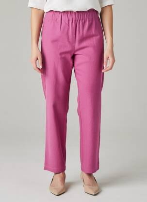 Pantalon drept țesătură crep mărime normală violet BELLA JONES femeie