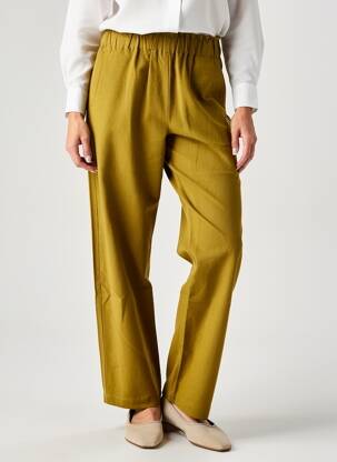 Pantalon drept țesătură crep mărime normală verde deschis BELLA JONES femeie