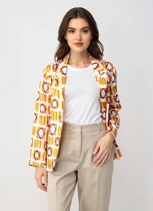 Jachete casual croială cambrată portocalie BELLA JONES femeie