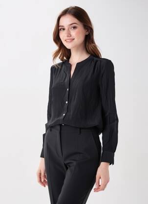 Cămașă croială cambrată mâneci lungi negru B.YOUNG femeie
