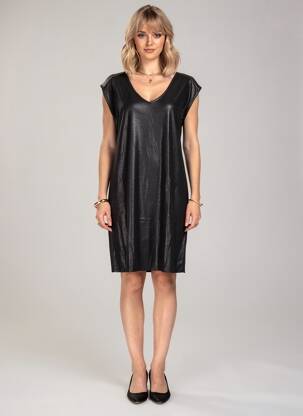 Rochie scurtă mâneci scurte mâneci scurte negru PIECES femeie