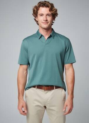 Tricou elasticitate mâneci scurte verde ECOALF bărbat