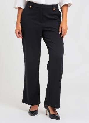 Pantalon evazat elasticitate mărime normală negru VILA femeie