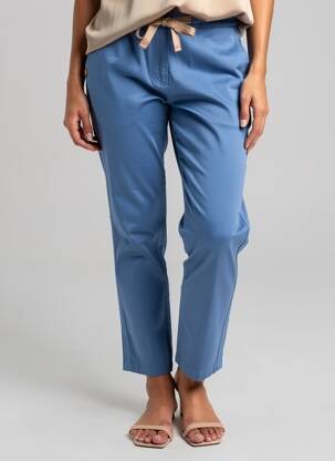 Pantalon chino elasticitate mărime normală albastru PAKO LITTO femeie