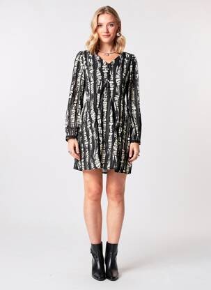 Rochie scurtă mâneci lungi mâneci lungi negru VERO MODA femeie