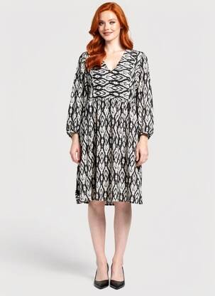 Rochie midi mâneci 3/4 mâneci 3/4 negru VERO MODA femeie