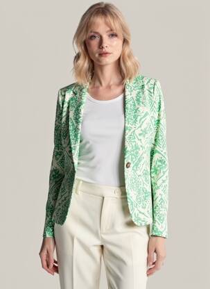 Sacou buzunare false verde ICHI femeie