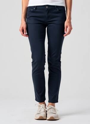 Pantalon slim țesătură poplin mărime normală albastru C'EST BEAU LA VIE femeie