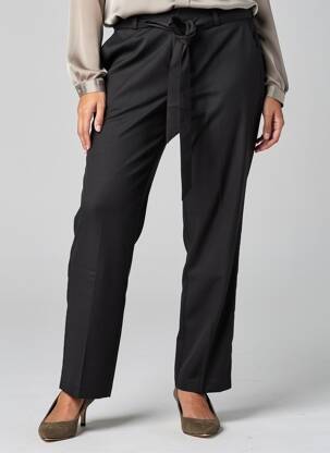 Pantalon drept talie cu cleme mărime normală negru CREAM femeie
