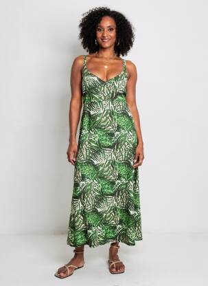Rochie midi fără mâneci fără mâneci verde GEISHA femeie