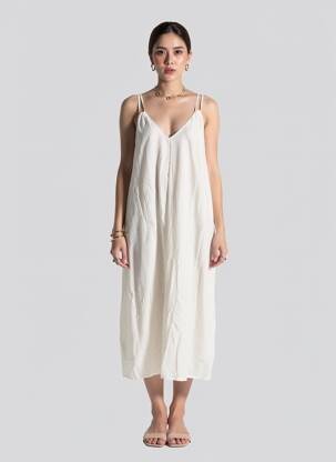 Rochie midi fără mâneci fără mâneci alb MOLLY BRACKEN femeie