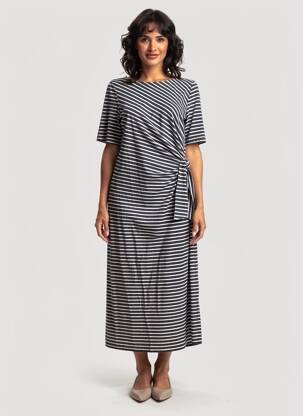 Rochie lungă mâneci scurte mâneci scurte albastru STREET ONE femeie