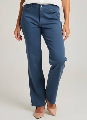 Pantalon drept elasticitate mărime normală albastru LCDN femeie