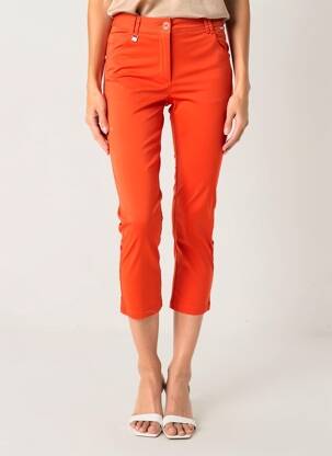 Pantalon trei sferturi țesătură poplin portocalie AGATHE & LOUISE femeie