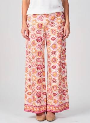 Pantalon drept talie elastică mărime normală portocalie MOLLY BRACKEN femeie