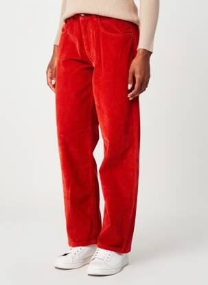 Pantalon drept elasticitate talie înaltă portocalie BLUTSGESCHWISTER femeie