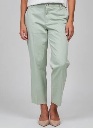 Pantalon 7/8 talie cu cleme mărime normală verde STREET ONE femeie
