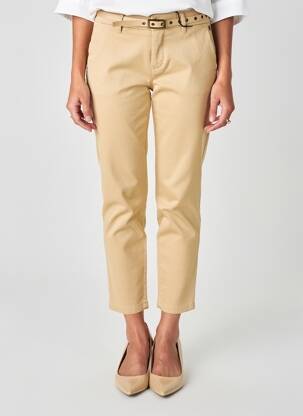 Pantalon 7/8 elasticitate mărime normală bej FREEMAN T.PORTER femeie