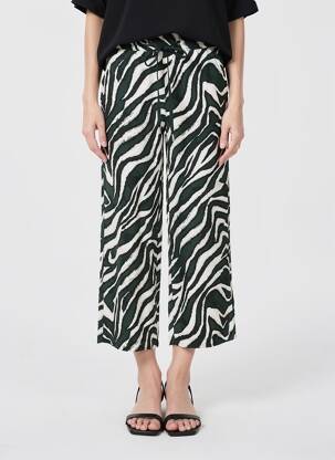 Pantalon 7/8 talie elastică mărime normală verde STREET ONE femeie