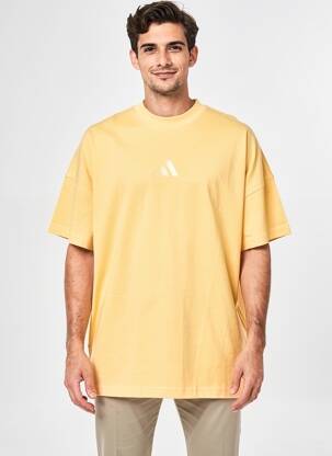 Tricou broderie mâneci scurte galben ADIDAS bărbat