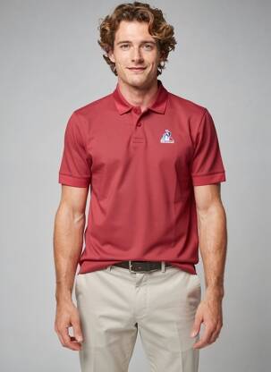 Polo elasticitate mâneci scurte roșu LE COQ SPORTIF bărbat