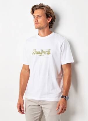 Tricou elasticitate mâneci scurte alb PEPE JEANS bărbat