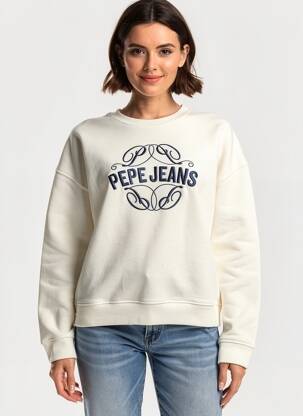 Hanorac broderie alb PEPE JEANS femeie
