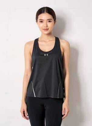Tricou elasticitate bretele subțiri negru UNDER ARMOUR femeie