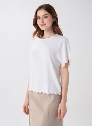 Tricou elasticitate mâneci scurte alb PEPE JEANS femeie