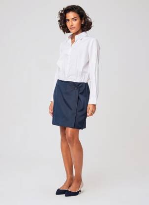 Rochie midi mâneci lungi mâneci lungi albastru IN WEAR femeie
