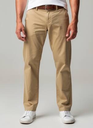Pantalon chino elasticitate mărime normală maro FQ1924 bărbat