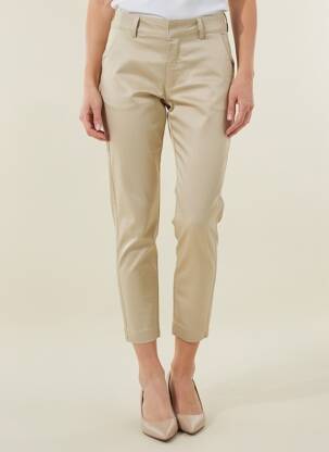 Pantalon 7/8 elasticitate mărime normală bej KAFFE femeie
