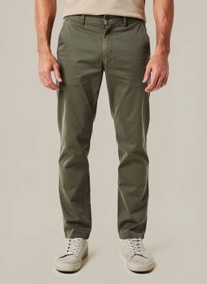 Pantalon chino elasticitate mărime normală verde FQ1924 bărbat