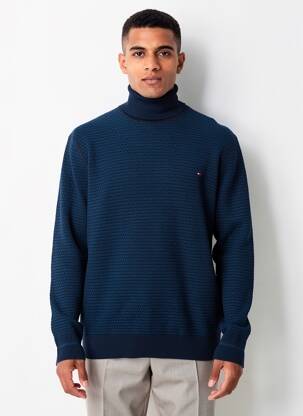 Pulover cu guler înalt mâneci lungi mâneci lungi albastru TOMMY HILFIGER bărbat