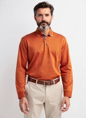 Polo mâneci lungi mâneci lungi portocalie MASSIMO BONI bărbat