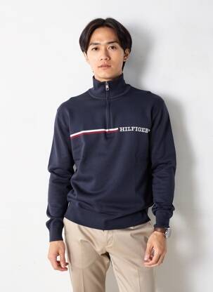 Pulover elasticitate mâneci lungi albastru TOMMY HILFIGER bărbat