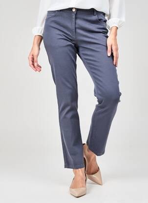 Pantalon slim țesătură poplin mărime normală gri AGATHE & LOUISE femeie