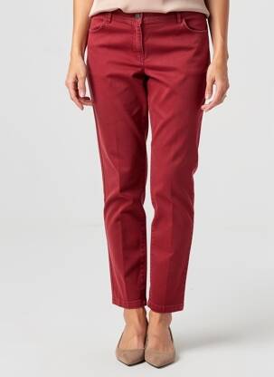 Pantalon slim țesătură poplin mărime normală roșu AGATHE & LOUISE femeie