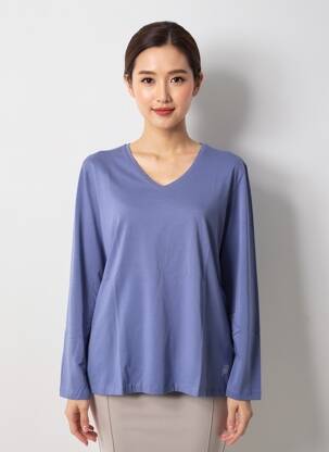 Tricou mâneci lungi mâneci lungi albastru NOOS NOOS femeie