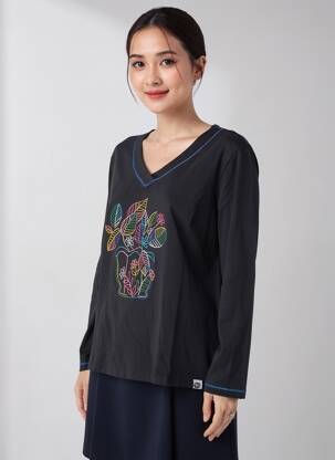 Tricou mâneci lungi mâneci lungi negru NOOS NOOS femeie