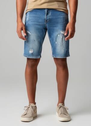 Bermudă țesătură denim mărime normală albastru INTEGRAL bărbat
